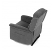 Polohovací křeslo, elektrické kabelové ovládání, šedá, látka, TV-7072 GREY2
