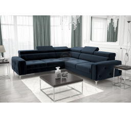 Rohová sedací souprava ORION I s funkcí spaní 255×255 cm - modrá, levá