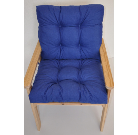 Polstr na zahradní křeslo s nízkým opěradlem - látka tmavě modrý melír Polstr na zahradní křeslo s nízkým opěradlem - látka tmavě modrý melír