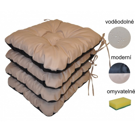 Podsedák béžový voděodolný - set 4 kusy
