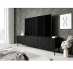 TV komoda Nicole, černý mat / černé nožky