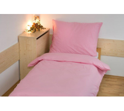 Prodloužené povlečení bavlna UNI 140x220, 70x90cm Růžová
