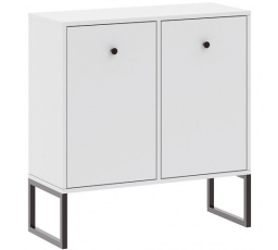 Komoda LINEA 2D, Bílá/Černá