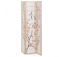 Paraván, masiv, bílá, EF-L185 NAT