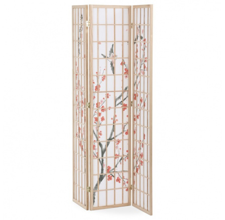 Paraván, masiv, bílá, EF-L185 NAT