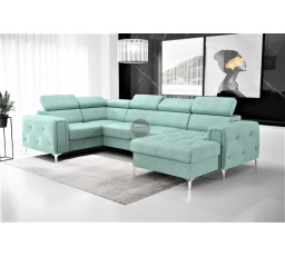 Rohová sedací souprava ORION MAX III s funkcí spaní 165x320x185 cm - mátová, levá