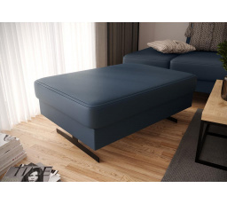 Taburet  EMPORIO 100x70 cm přírodní kůže - Modrá kůže