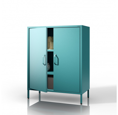 Skříňka s policemi VITO, 800 x 1015 x 400 mm, Moderní : mořská