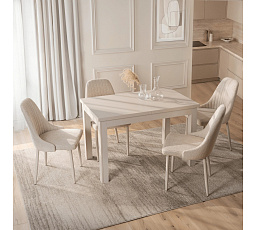 Stůl SKUBI Rozkládací 120-160 cm Kašmír