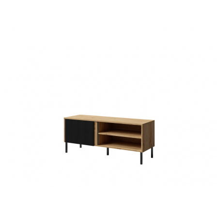 Tv komoda Michel R7, dub/černé lamely