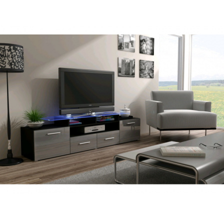 TV komoda EVORA BLACK - šedá TV komoda EVORA BLACK - šedá