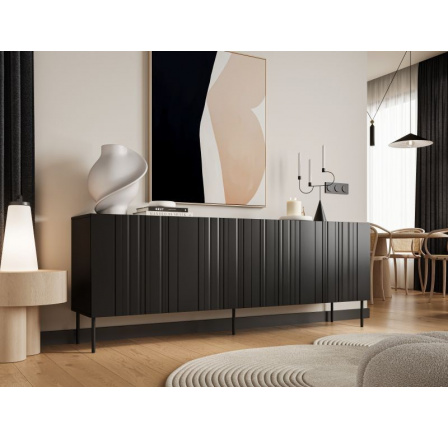 ISLA komoda 200 černý mat (1 ks)=2 str. )