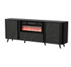 Tv komoda VOLARE 200, černý mat/ černý san sebastian