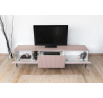 TV komoda Nicole, antická růžová MDF / černé nohy