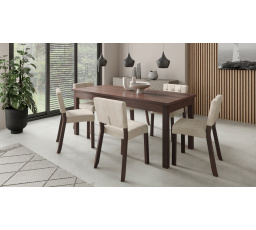 Sada stolu s židlemi RODOS 80 Tmavý ořech