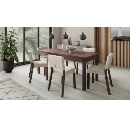 Sada stolu s židlemi RODOS 80 Tmavý ořech Sada stolu s židlemi RODOS 80 Tmavý ořech