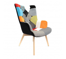 Křeslo ušák Helsinki multicolor patchwork