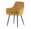 Jídelní židle, žlutá, sametová látka, DCH-215 YEL4