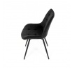 Jídelní židle, černá, látka, HC-T1130 BK2