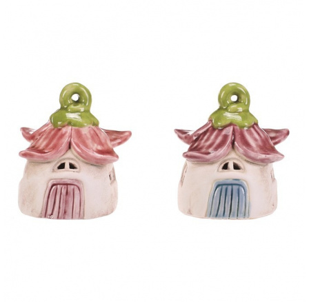 Domeček květinový - keramika, LED osvětl., vel. S, mix 2, cena za 1 ks