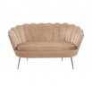 Sofa SF1-FXJG sametová cappuccino , nohy stříbrné