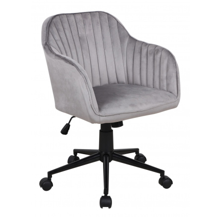 Otočná židle velvet šedá FB1-FX