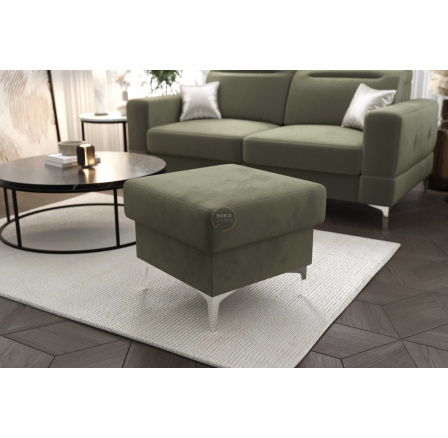 Taburet s úložným prostorem MALIBU 55x55  cm - zelená