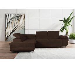 Sedací souprava Dolly L tmavě hnědá