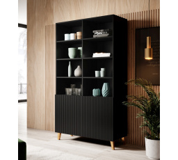 Regál PAFOS 100, Černá MAT