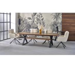 Jídelní stůl BARON, ořechový / černý