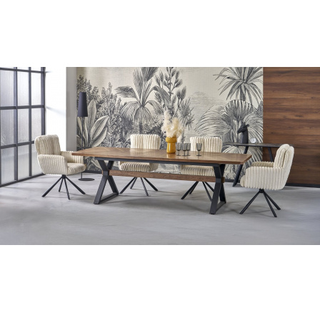 Jídelní stůl BARON, ořechový / černý