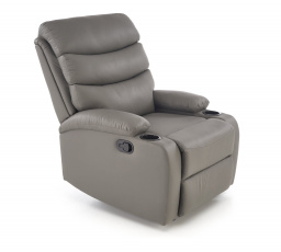 Polohovatelné křeslo PERUS, Šedá ekokůže