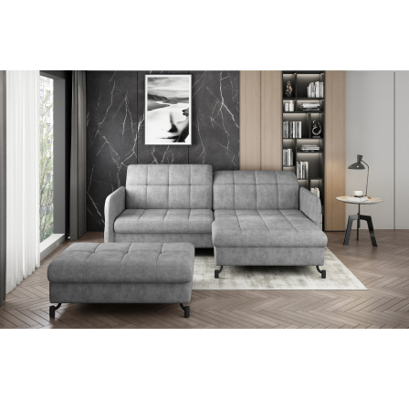 Rohová sedací souprava LORELLE + Taburet Dora 90 110x200 Pravý 1
