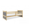 Dětská postel RICO 90x200 cm, bez matrace, Přírodní/Grafit