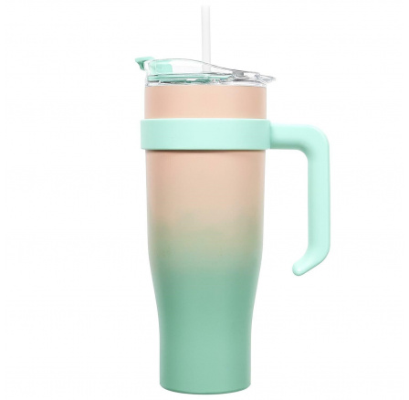 Termohrnek Miami Tie-Dye oranžový/zelený