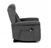 Polohovací křeslo, elektrické kabelové ovládání, šedá, látka, TV-7072 GREY2