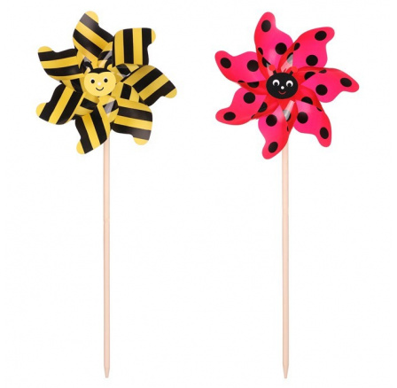 Větrník plastový - včelka a beruška, cena za 1 ks. Větrník plastový - včelka a beruška, cena za 1 ks.