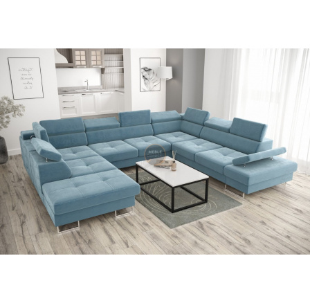 Rohová sedací souprava GALAXY MAX I s funkcí spaní 280x350x225 - volitelný odstín - pravá