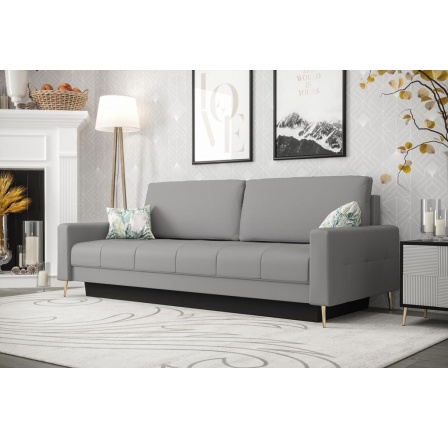 Sofa kožená PIANO DL - Šedá kůže