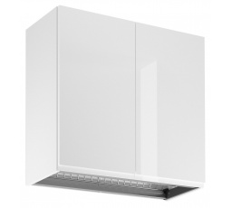 Kuchyňská horní skřínka ASPEN G80C, Bílá/Bílý lesk