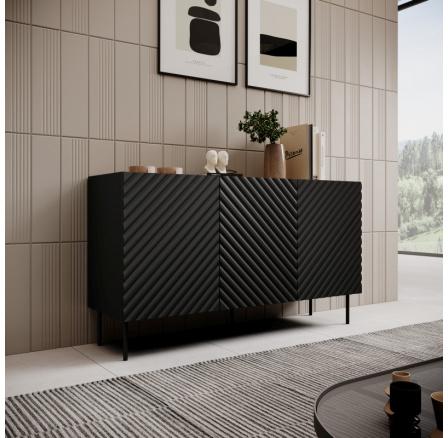 Komoda ONDA 150 3D2SZ černá/artisan Komoda ONDA 150 3D2SZ černá/artisan