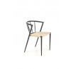 Jídelní židle K515, Přírodní/Černá