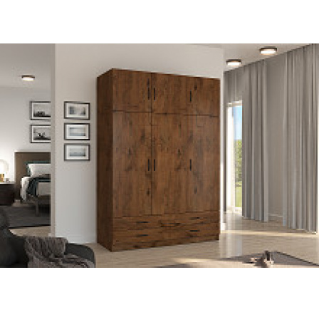 KARLOSA  - skříň 6D4S Dub LEFKAS (STELLA LEFKAS=3BALÍKY ) "LP" (K150)