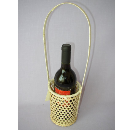 Bambusový košík na 1 láhev Bambusový košík na 1 láhev