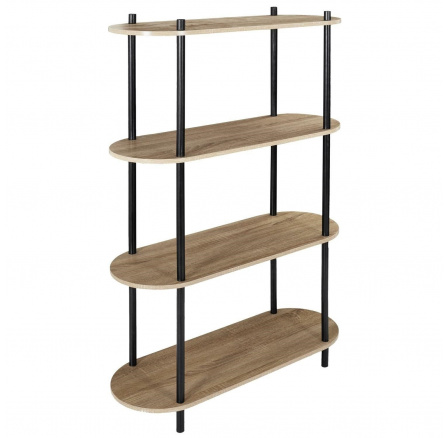 Regál Cobe 4 police přírodní/černý Regál Cobe 4 police přírodní/černý