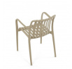 Zahradní židle plast, béžová, CT-X7029 CAP