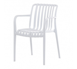 Zahradní židle plast, bílá, CT-X7029 WT
