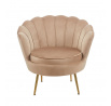 Křeslo velvet cappuccino /nohy zlaté/ LC-032-1
