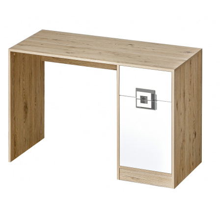 Psací stůl NICO 10, Světlý Dub/Bílá/Šedá