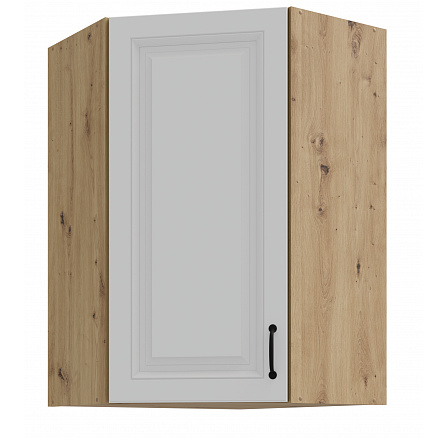 Horní rohová skříňka STELLO - 60x60 GN-90 1F (45°), Dub Artisan/Bílý mat